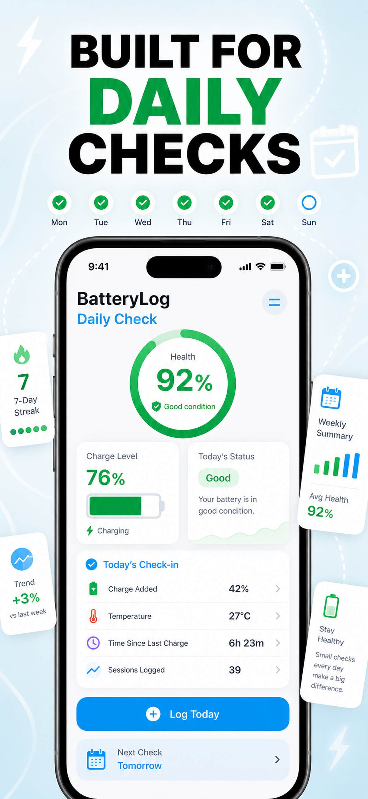 Battery Log: Health & Cycles screenshot 10