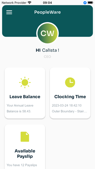 PeopleWare MOBI Screenshot