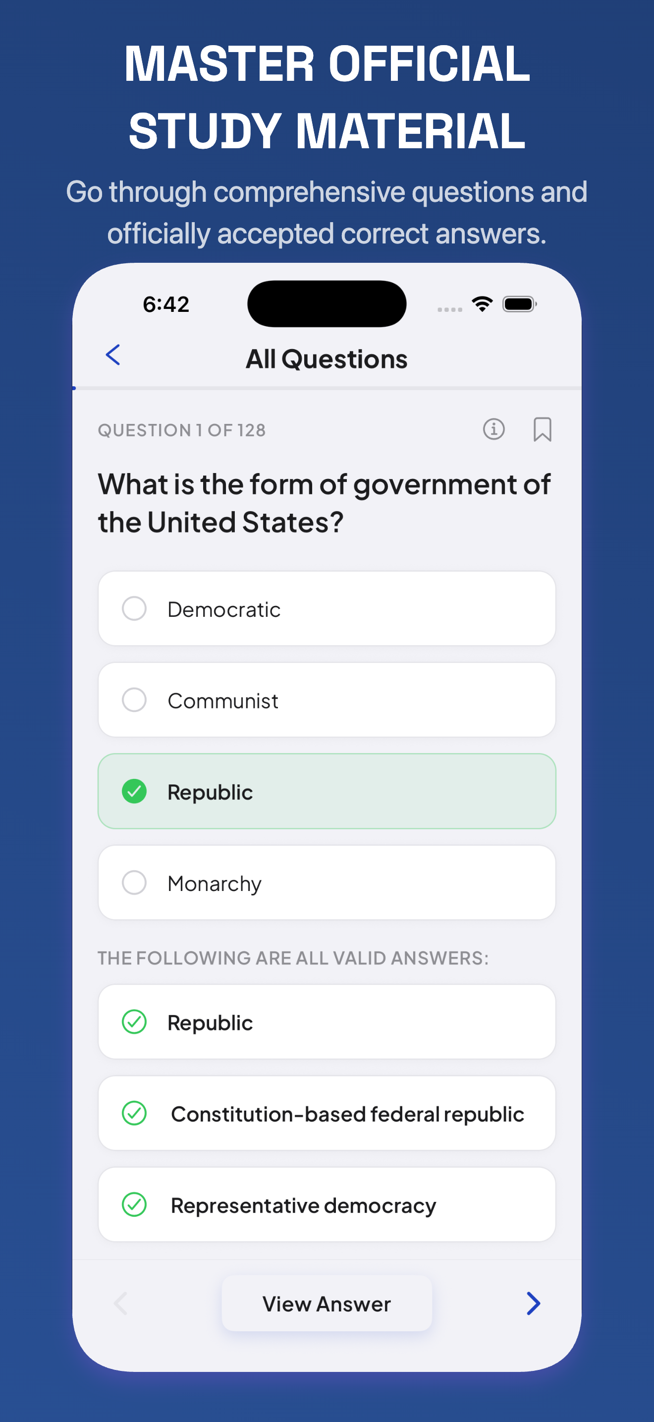US Citizenship Test : 2026 screenshot 7
