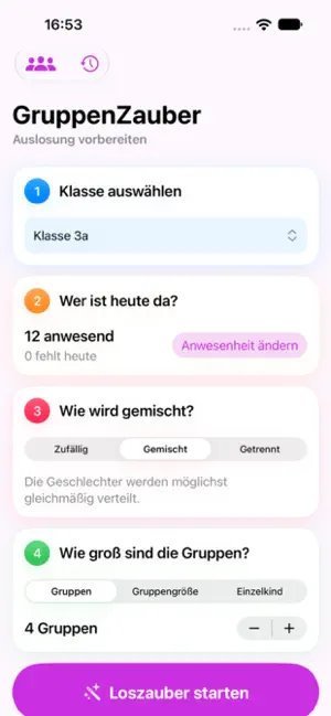 GruppenZauber für die Schule screenshot 2