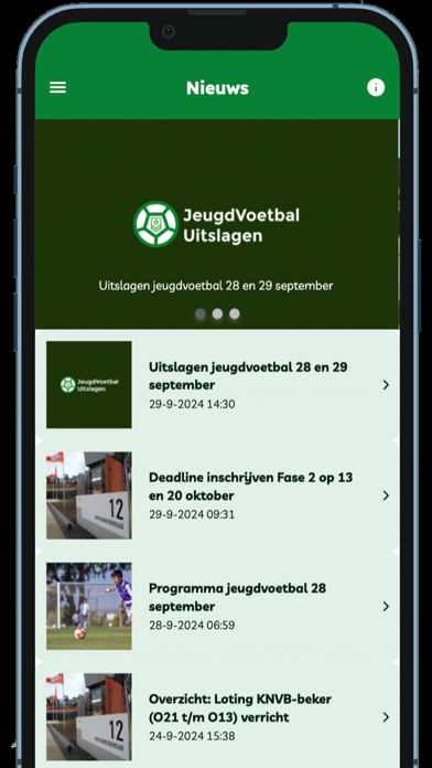 JeugdvoetbalUitslagen Screenshot