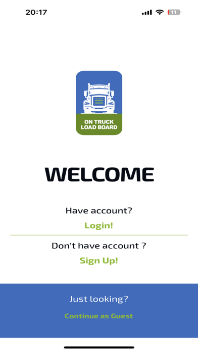 On Truck Load Board Screenshot