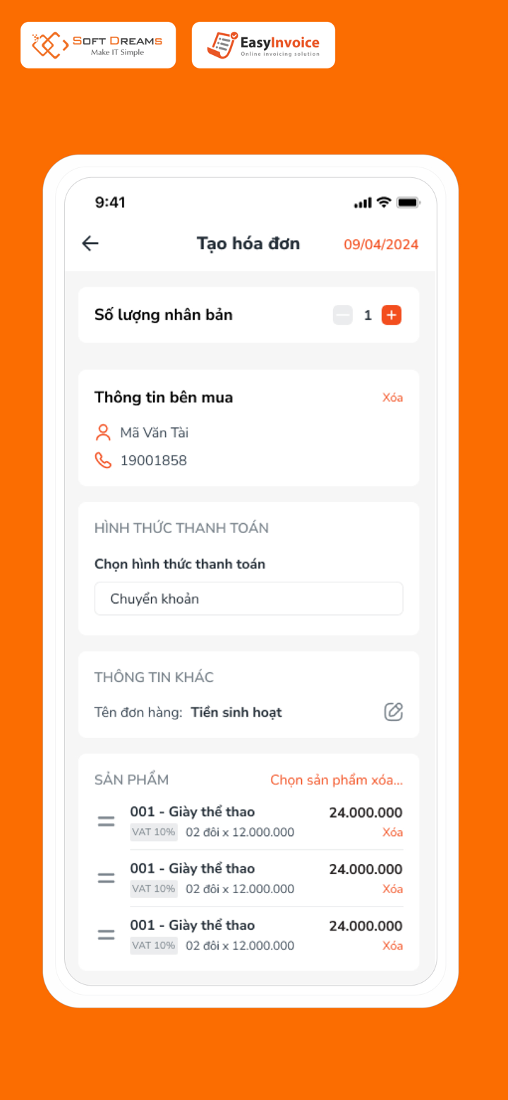 EasyInvoice QLHD screenshot 4