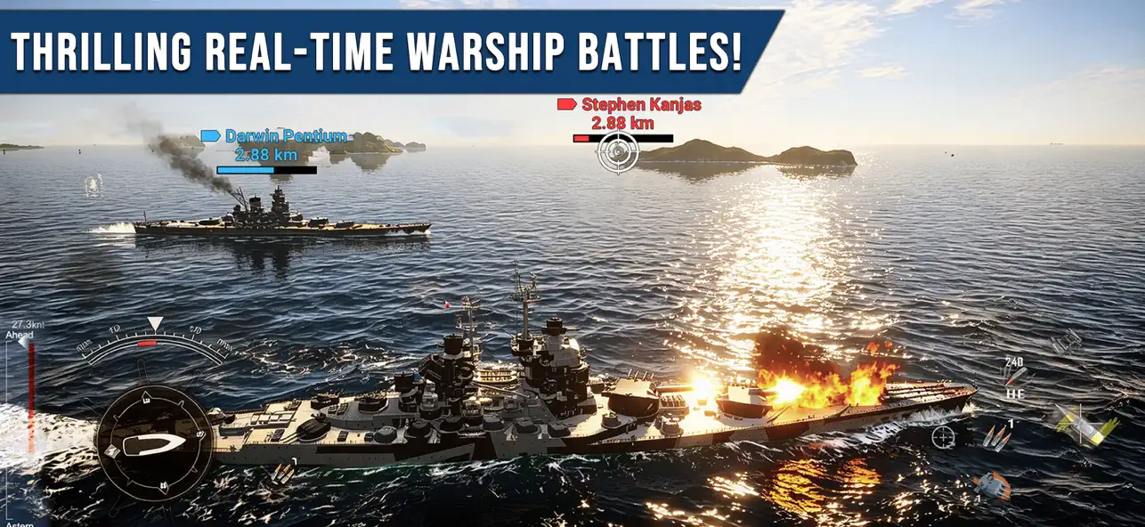 Screenshot #2 pour Naval Frontline: Bataille WW2