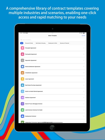 Wonder Contract - AI Contract iPad screenshot