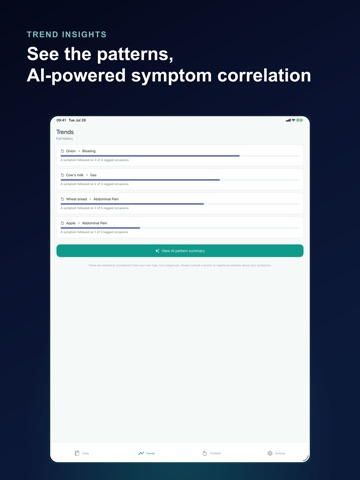 IBS & Gut Health Tracker iPad screenshot