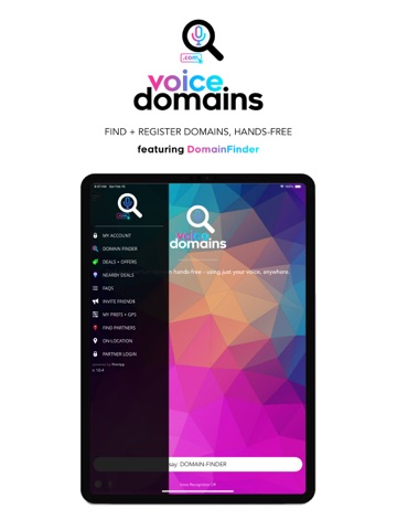Voice Domains iPad screenshot