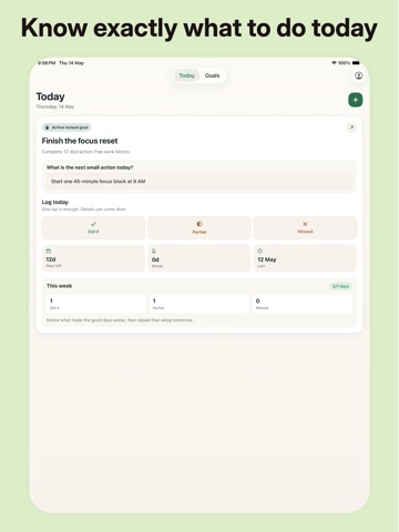 GoalLock: Goal & Habit Tracker iPad screenshot