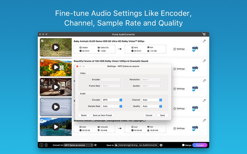 Screenshot #3 pour iFunia AudioConverter