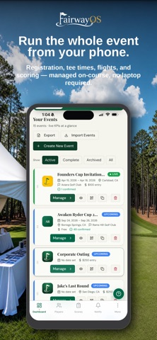 FairwayOS: Golf Events Screenshot 2 of 4