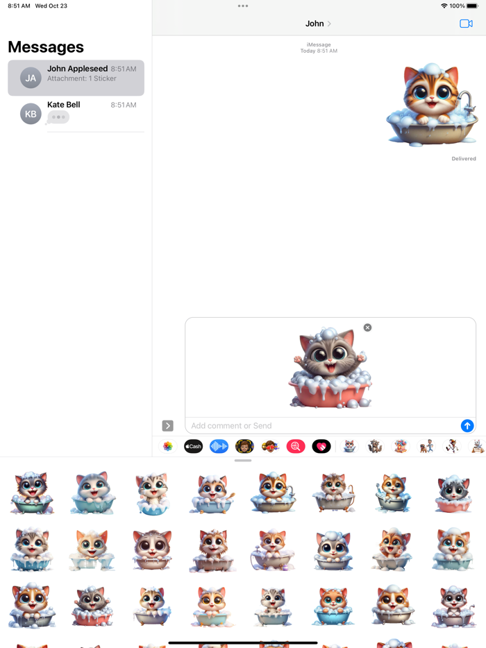 Kitten Bath Stickers