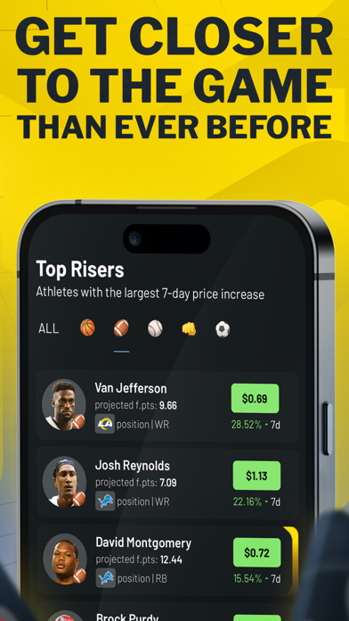 PredictionStrike Sport Stocks Screenshot