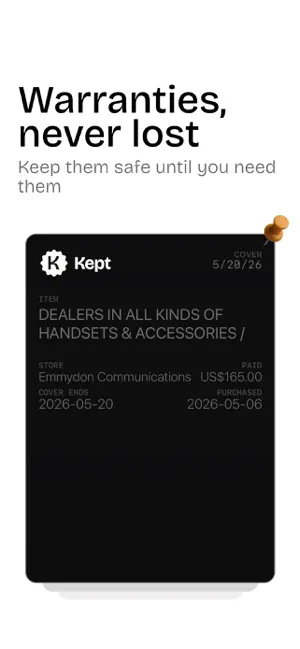 Kept: Warranty Tracker screenshot 3