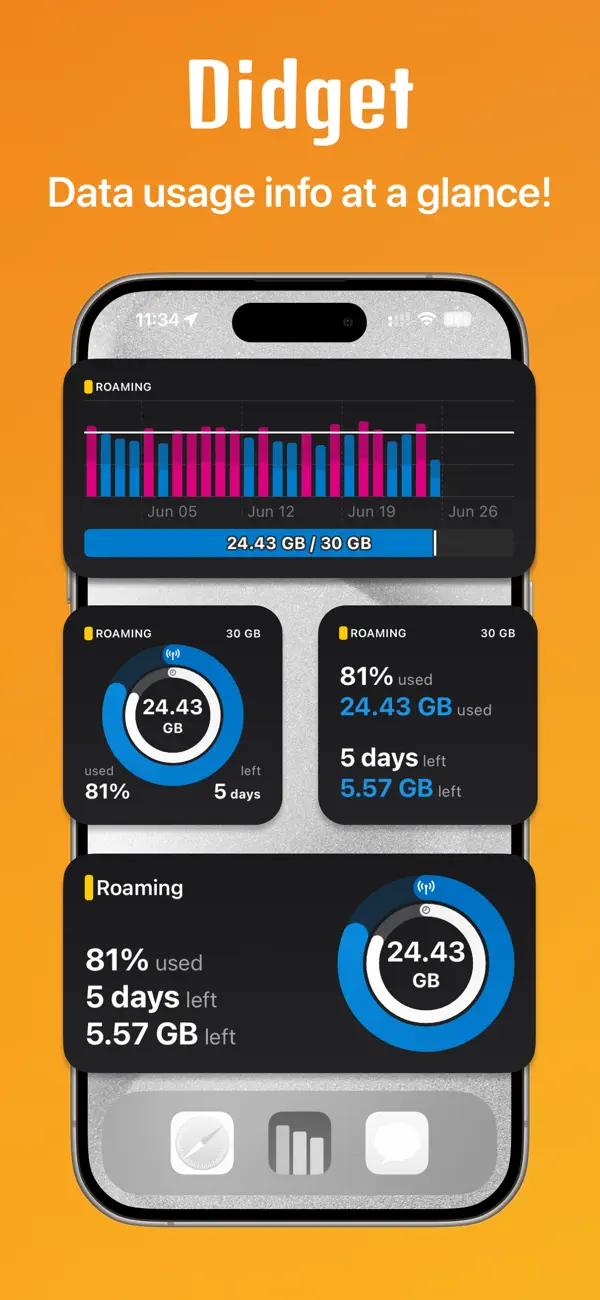 #1. Didget: Data Usage Widget (iOS) Ved: Zlatko Kuvendjiski