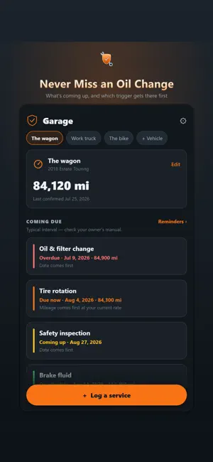 Car Maintenance Tracker: Log screenshot 1