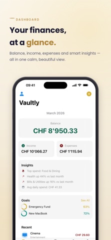 Vaultly-Smart Finance Tracker iPhone screenshot