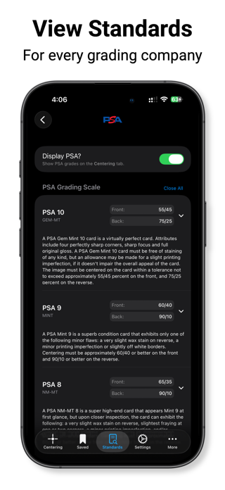 Card Centering Calculator Screenshot 7 of 8