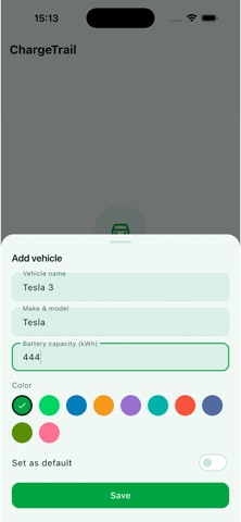ChargeTrail: 电动车充电记录 screenshot