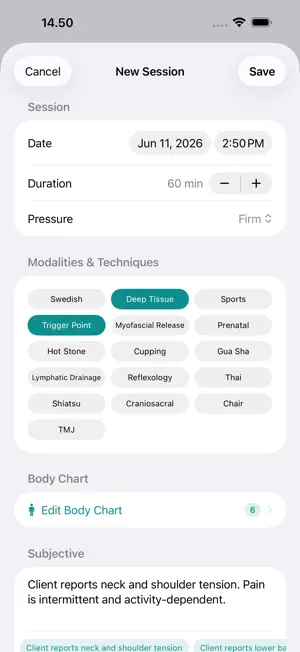 SOAP Notes: Massage Therapist screenshot 3