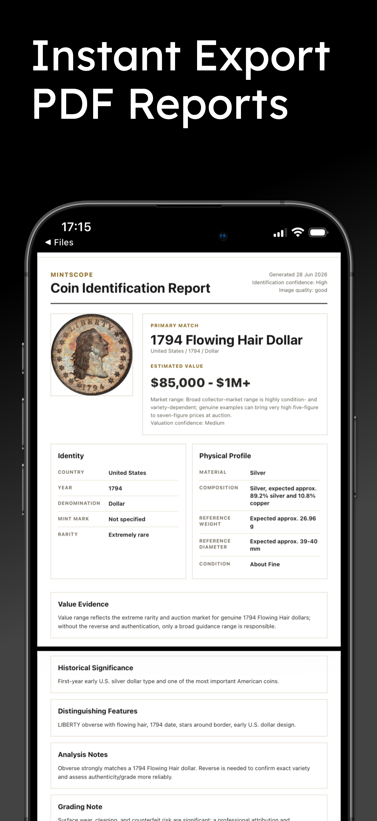 Coin Identifier: MintScope screenshot 2