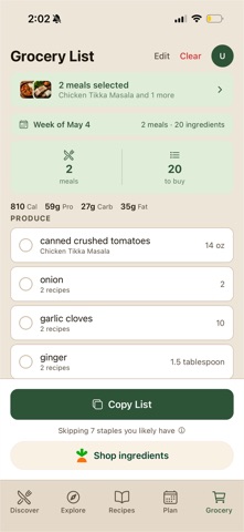Mori - Recipe Discovery iPhone screenshot