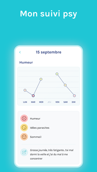 Screenshot #1 pour Jardin Mental (Mon Suivi Psy)