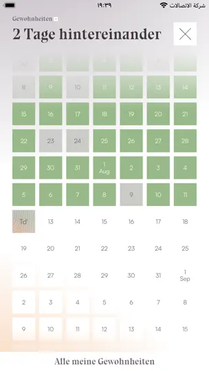 Screenshot von Habit, Gewohnheits-Tracker auf dem iPhone 3