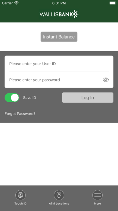 Wallis Bank Mobile Screenshot
