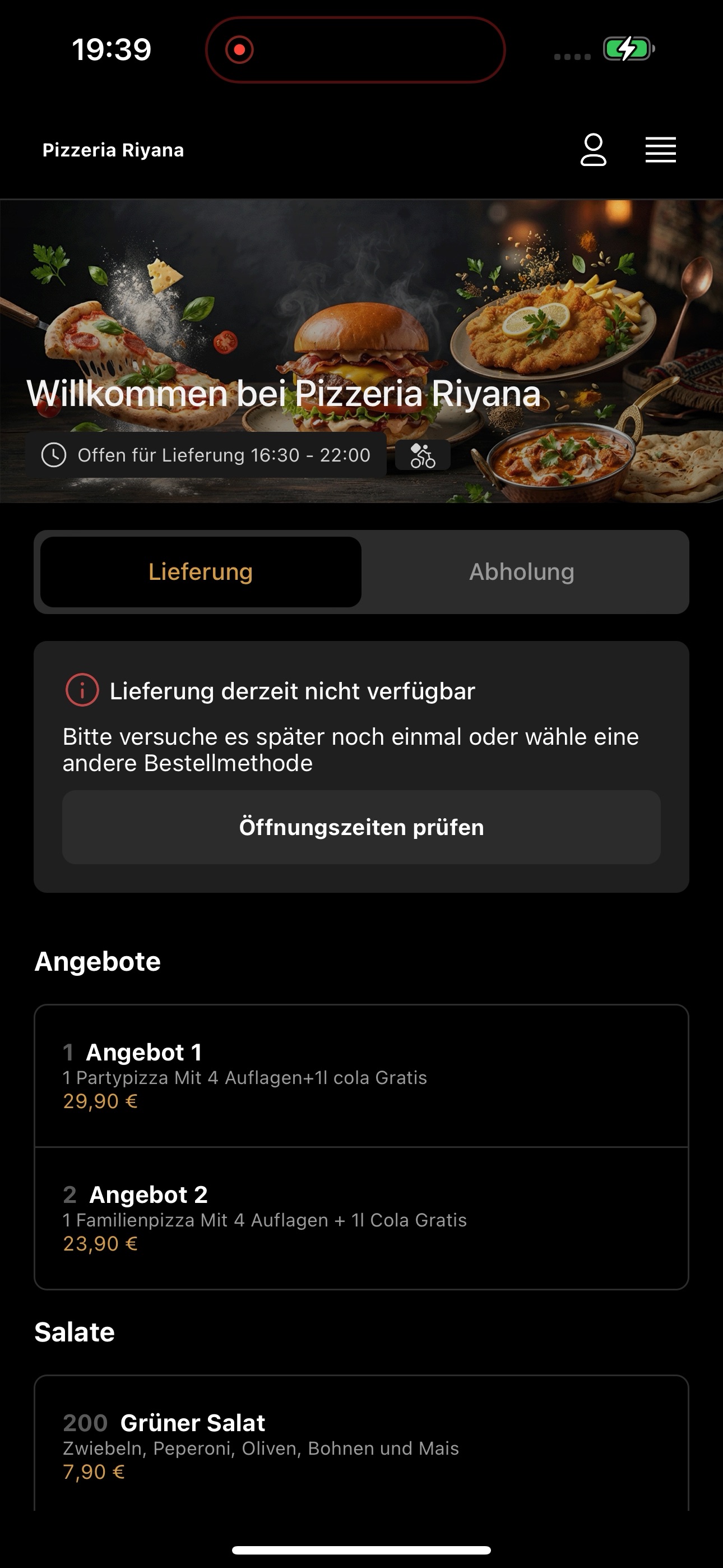 Screenshot 3 of Pizzeria Riyana DE