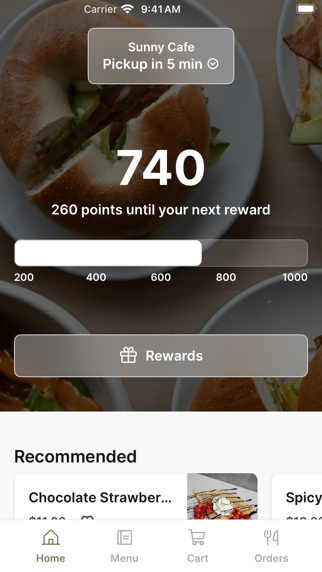 Sunny Cafe To Go iPhone screenshot 1 - Food & Drink app