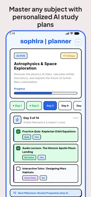 Sophira - AI Tutor Study Coach screenshot 2