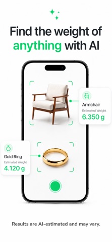 Scale For Grams - AI Estimate iPhone screenshot