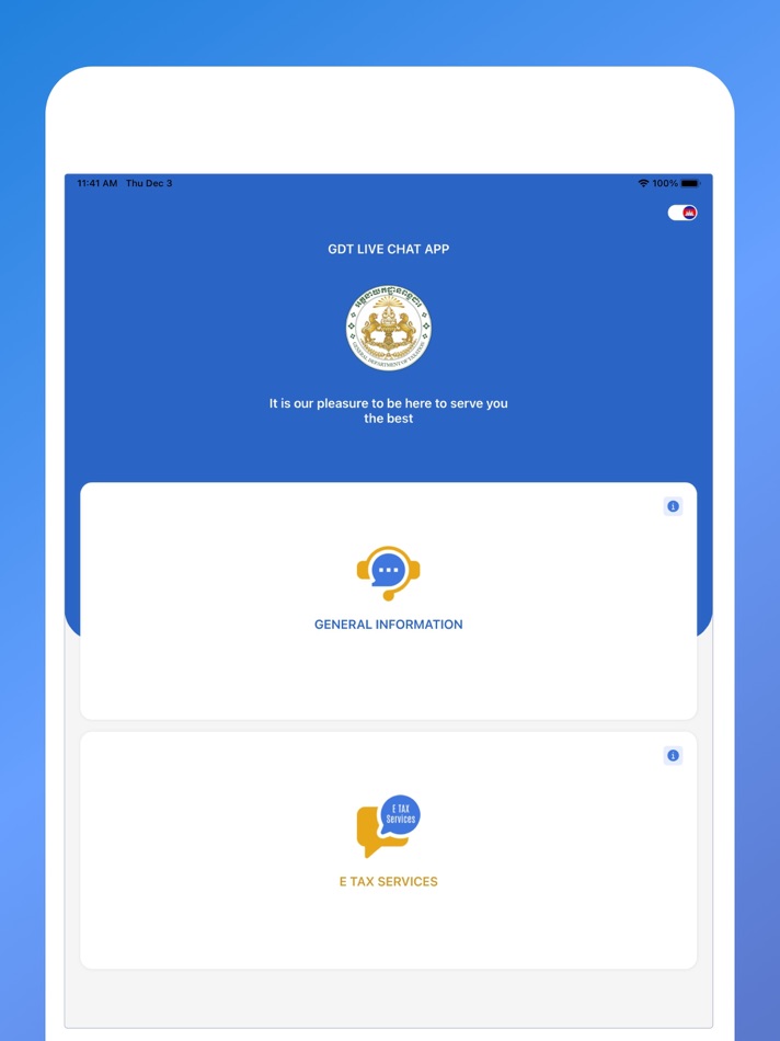 #2. GDT Live Chat (iOS) By: General Department of Taxation