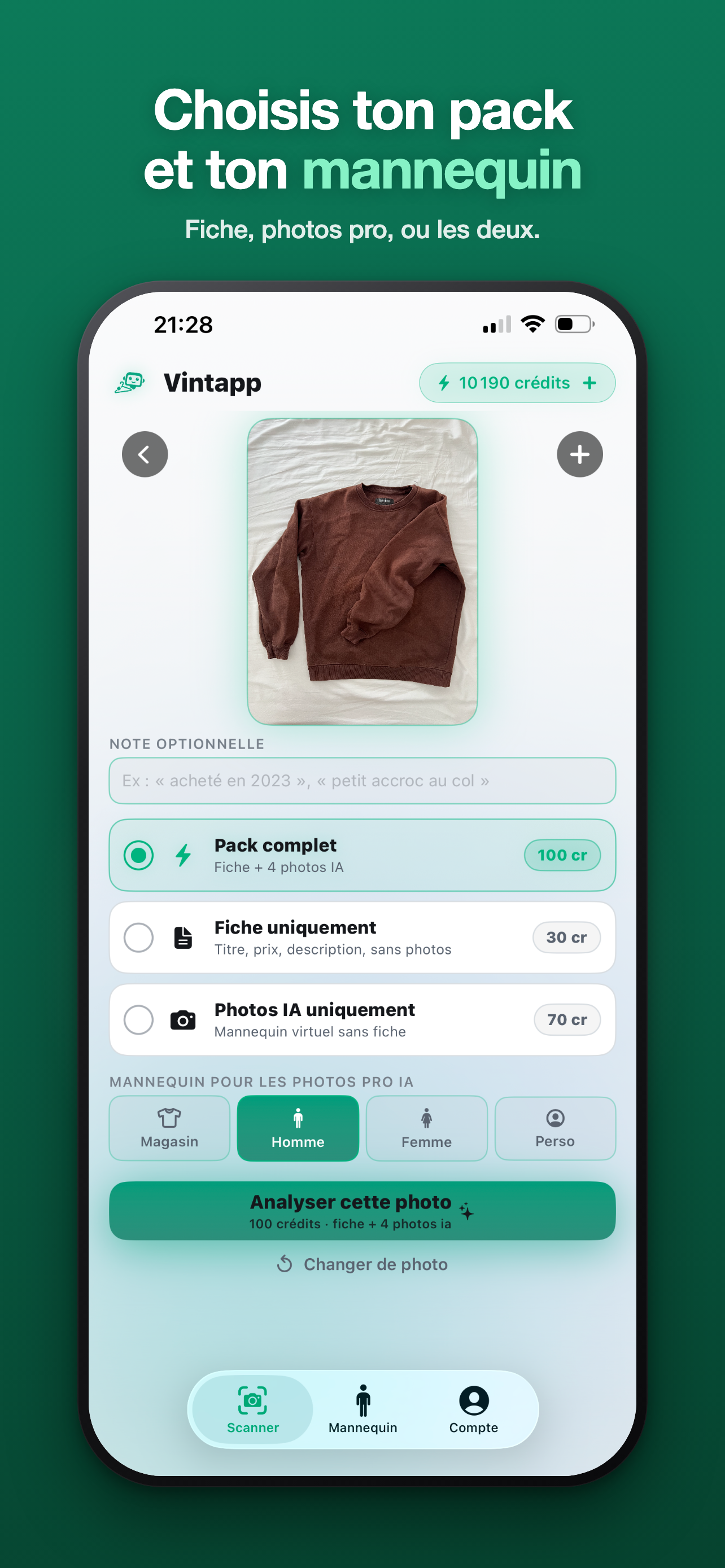 Vintapp: Annonce Vinted IA