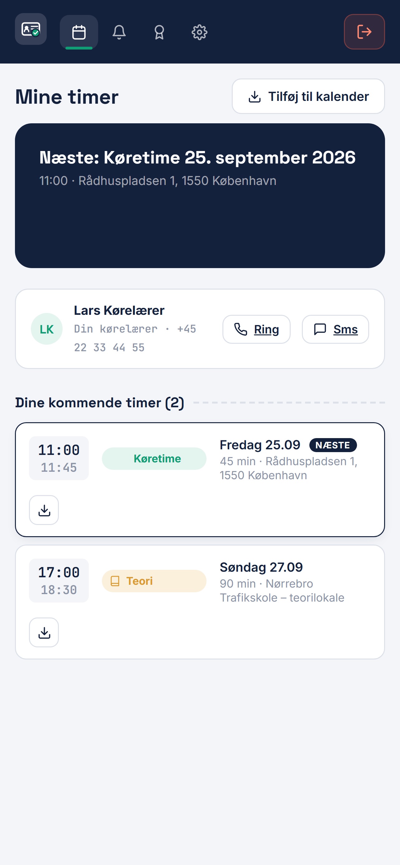 Screenshot 1 of Mit-Kørekort