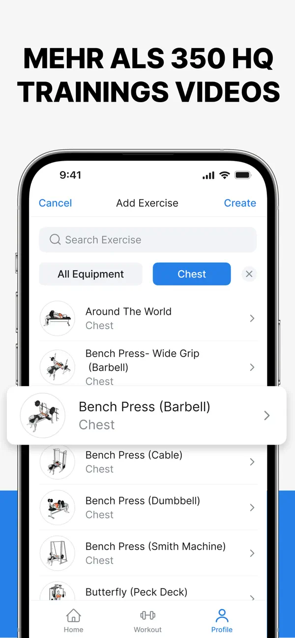 Hevy - Gym & Trainingstagebuch iPhone App Screenshot 9 – Gesundheit & Fitness