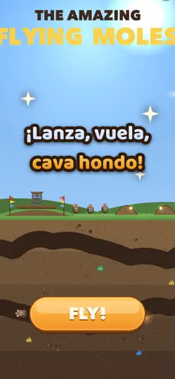 Captura de pantalla de The Amazing Flying Moles en iPhone 1