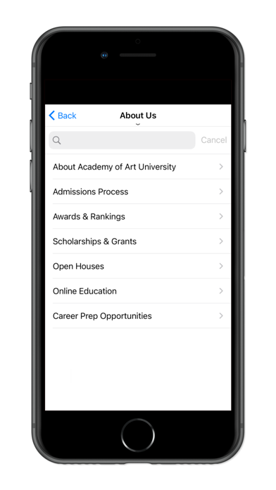 Academy of Art University Hub Screenshot