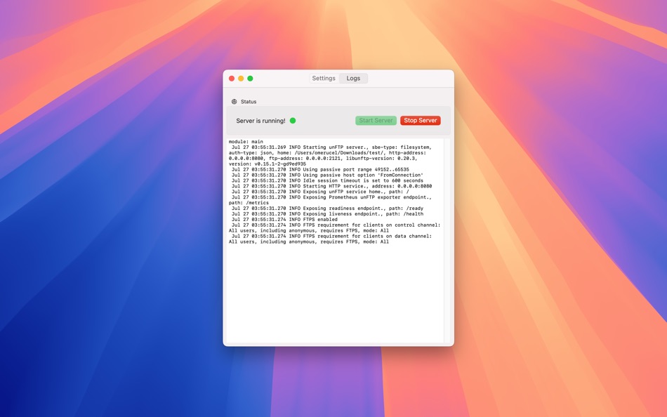#2. Simple FTP Server (macOS) 来自: Omer UCEL