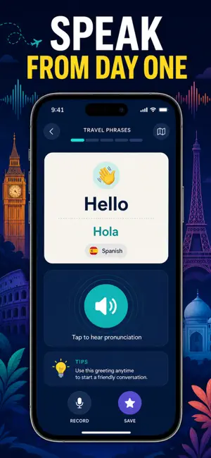 PhraseLearn: Travel Phrasebook screenshot 1