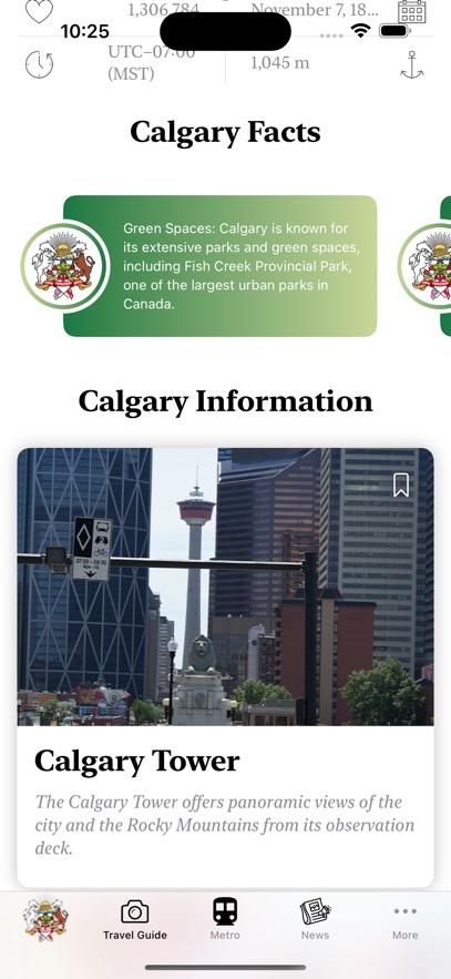 Calgary Guide and Subway map