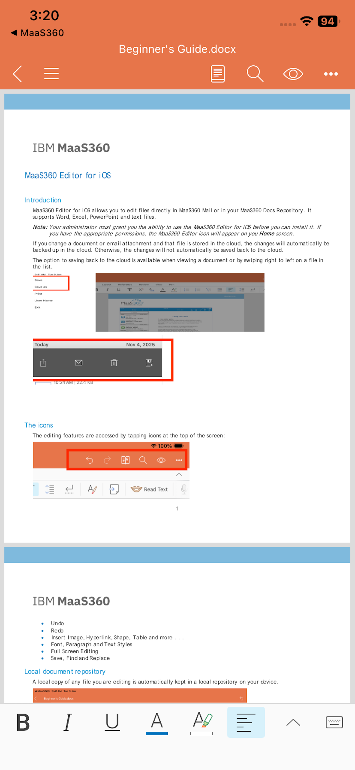 IBM MaaS360 Editor