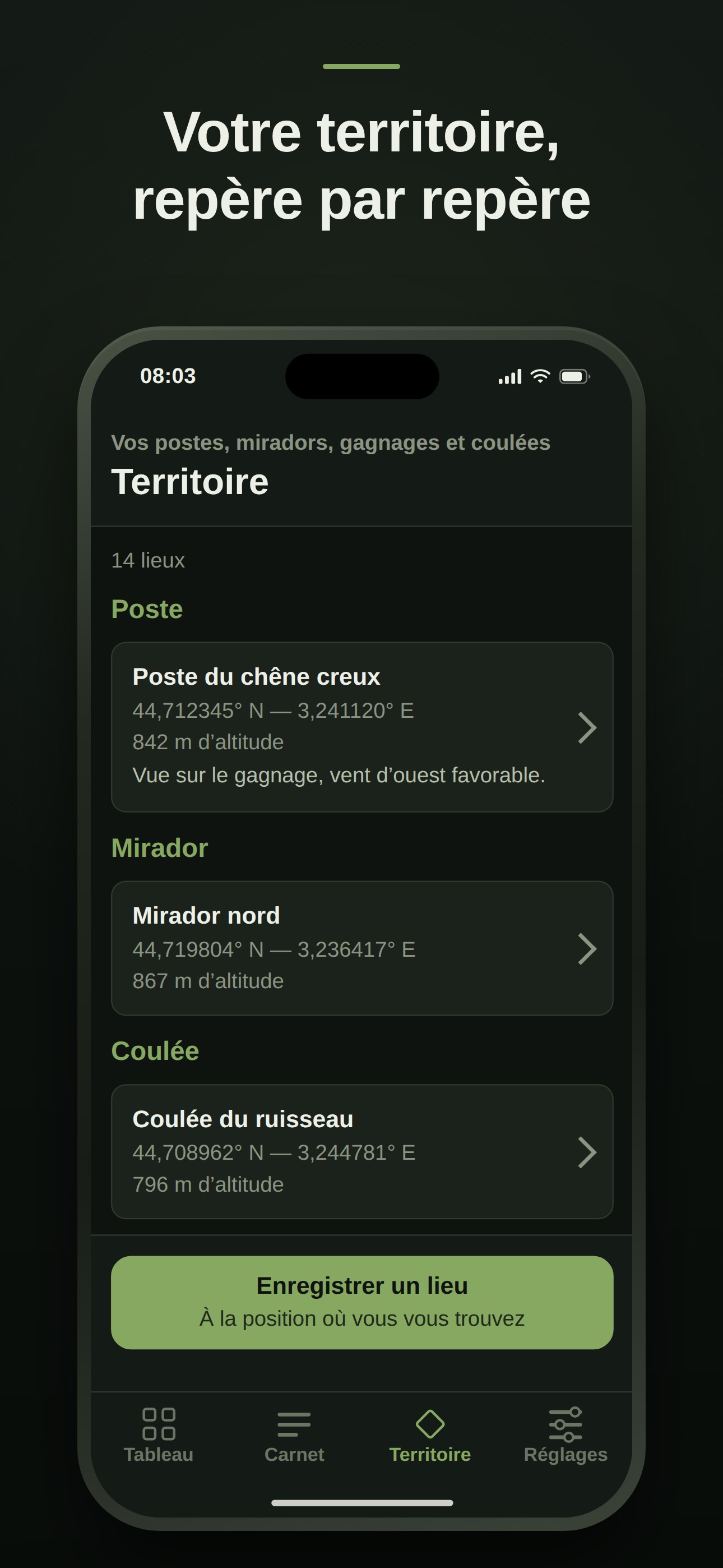 Screenshot 1 of Gagnage — Carnet de chasse