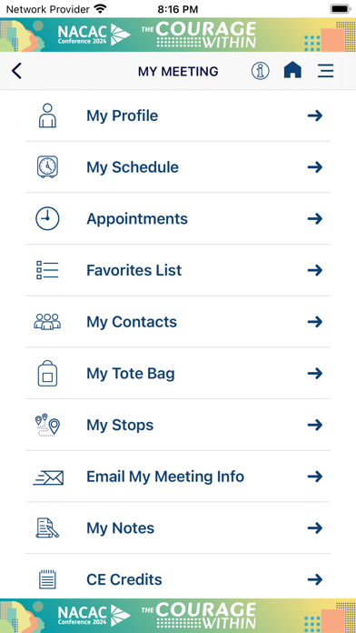 NACAC Events Screenshot