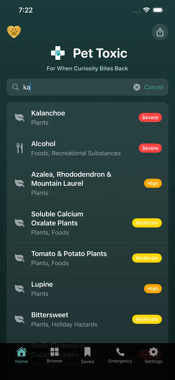 #2. Pet Toxic (iOS) بواسطة: CRISTIANO FONSECA FONTES