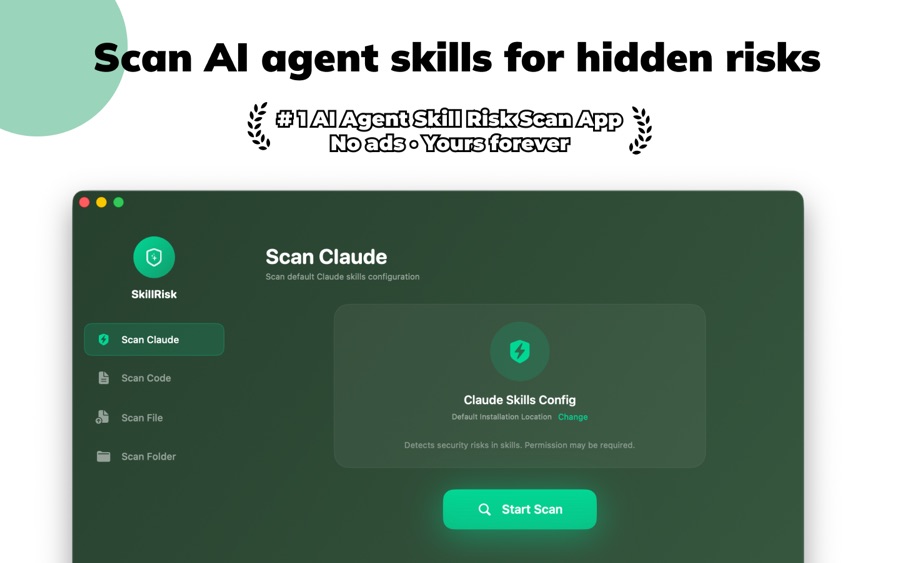 SkillRisk App Store screenshot 1 of 3