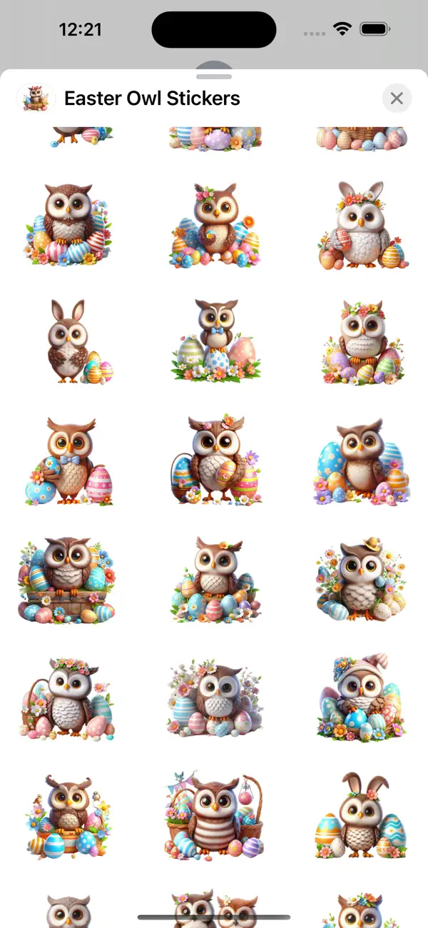 Screenshot #2 pour Easter Owl Stickers