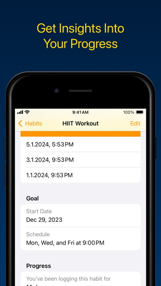 #4. Habit Tracker Log With Widgets (iOS) 由: Yauhen Bahdanovich
