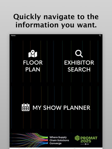 ProMat 2025 iPad screenshot