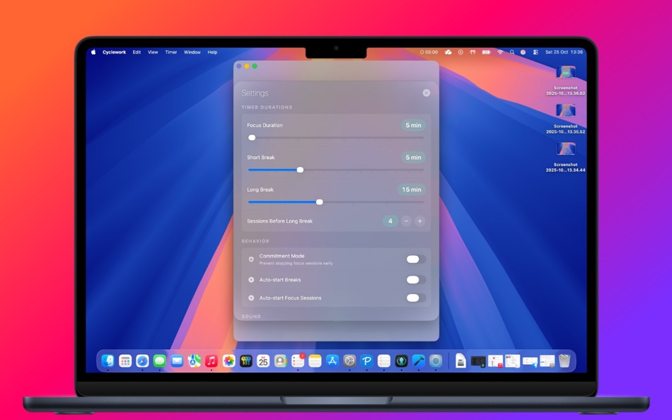 #5. Cyclework: Focus Timer & Block (macOS) Podle: Giuseppe Pignataro